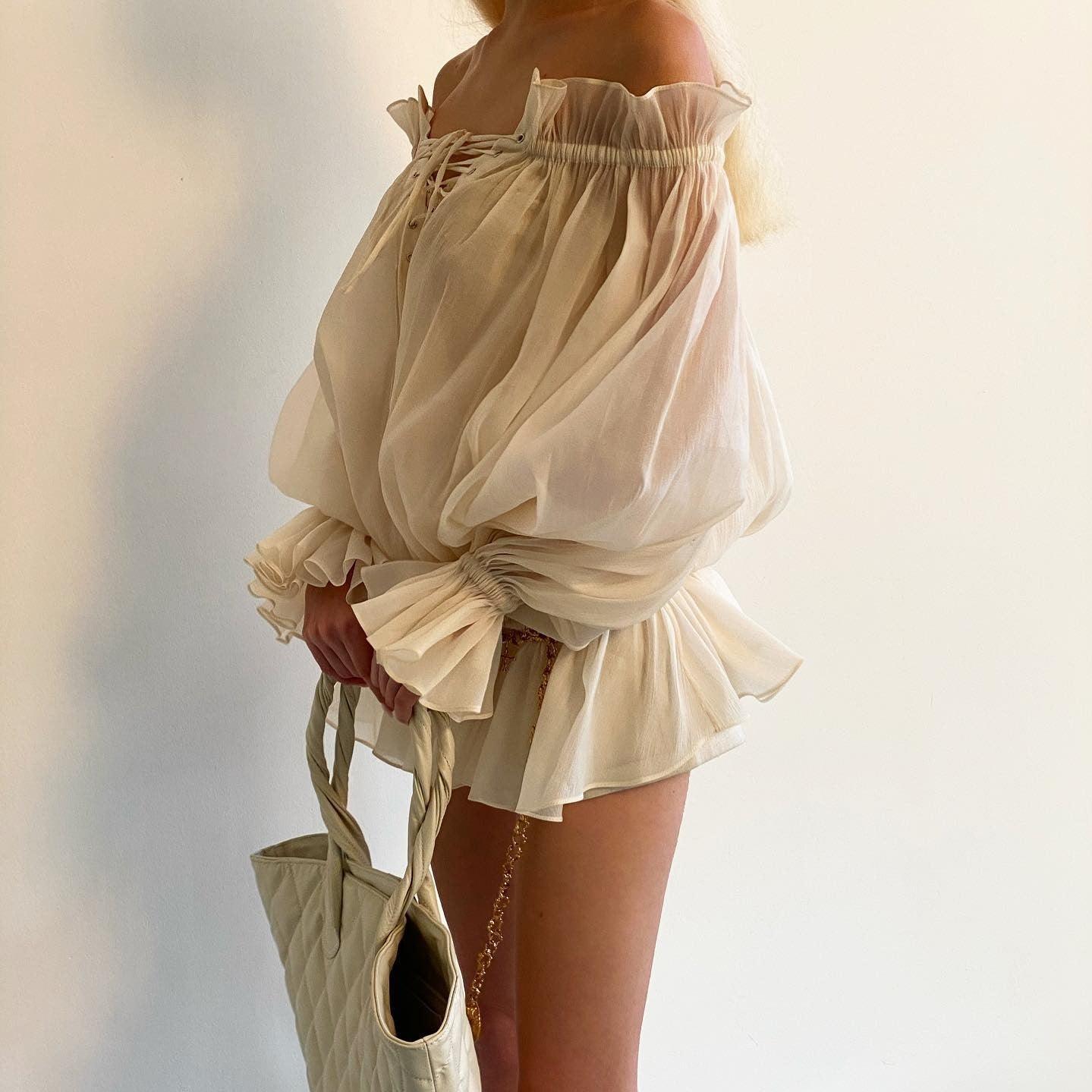 Close To Me Off The Shoulder Oversized Blouse