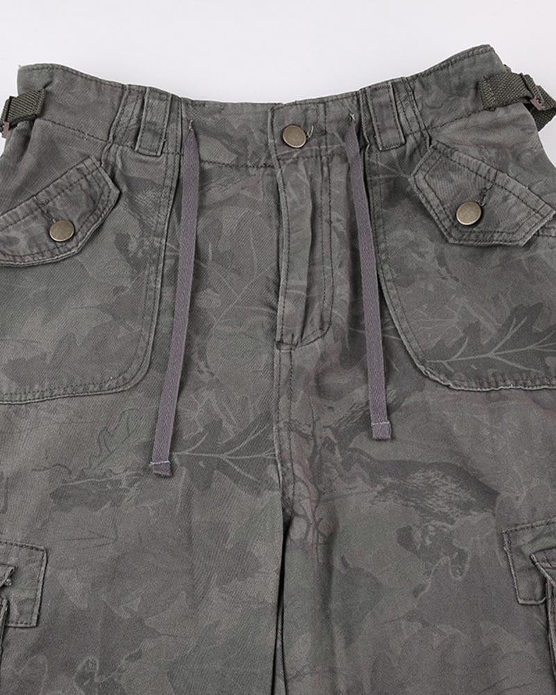 Army Green Long Cargo Pants