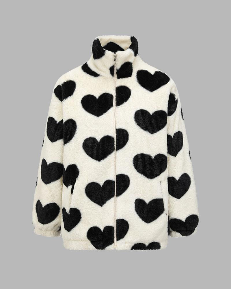 Pride Heart Teddy Zip Jacket