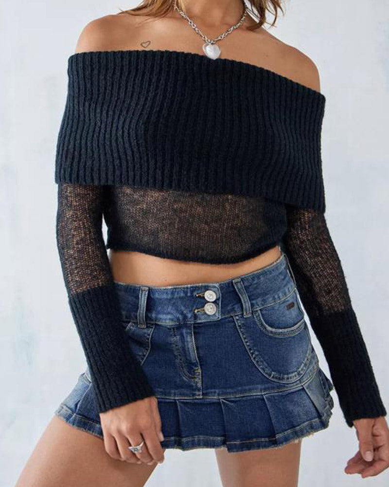 Perspective Off Shoulder Knit Top