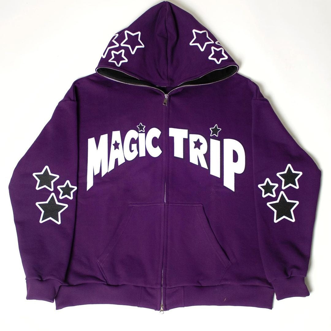 Magic Trip Star Print Hoodie