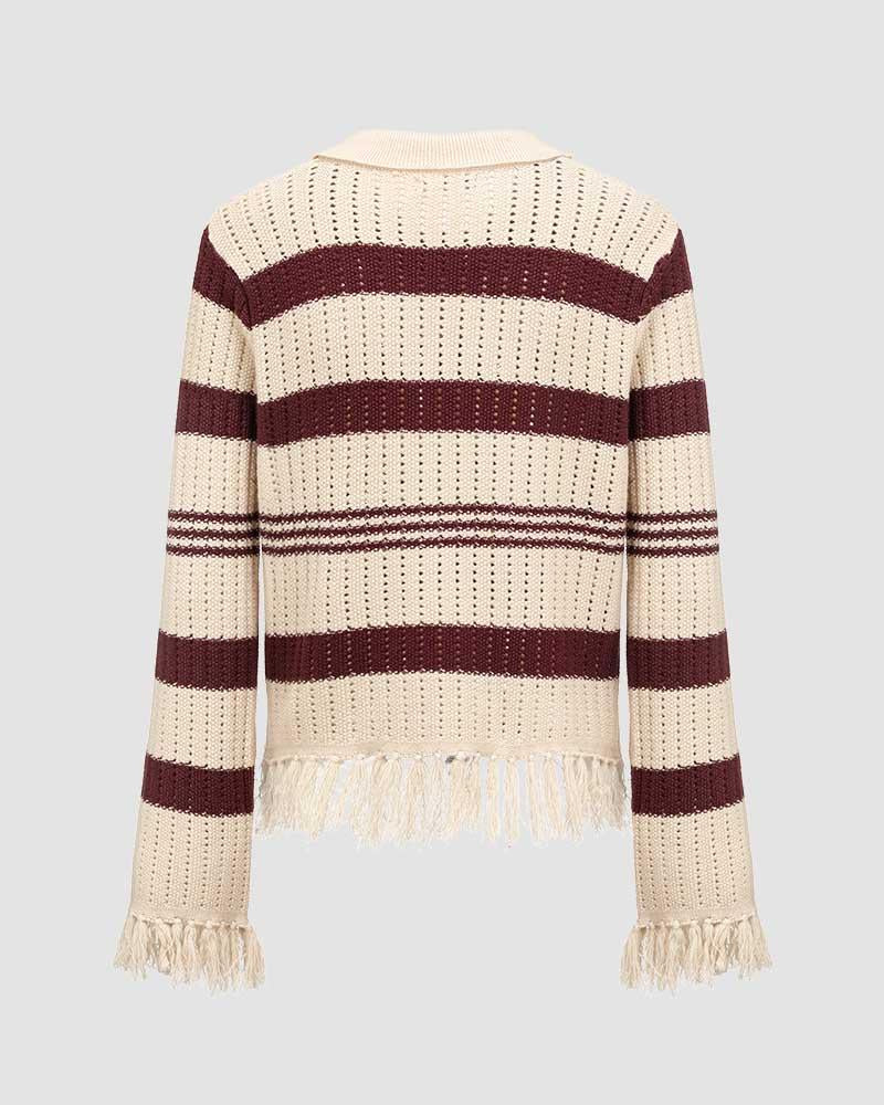 Mersea Knitted Fringe Sweater