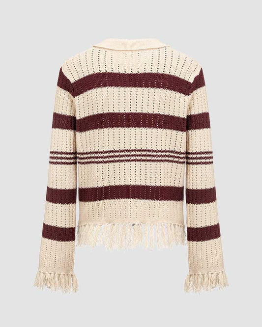 Mersea Knitted Fringe Sweater