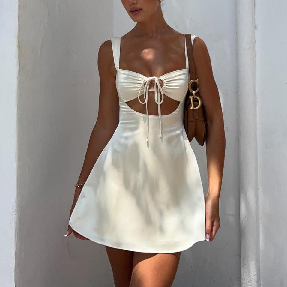 Summer Afternoon Satin Mini Dress