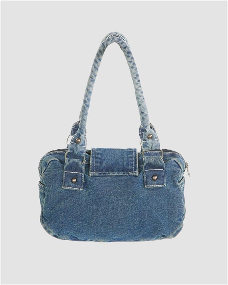 Denim Patch Star Accent Bag