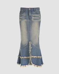 Saffron Chasm Denim Skirt