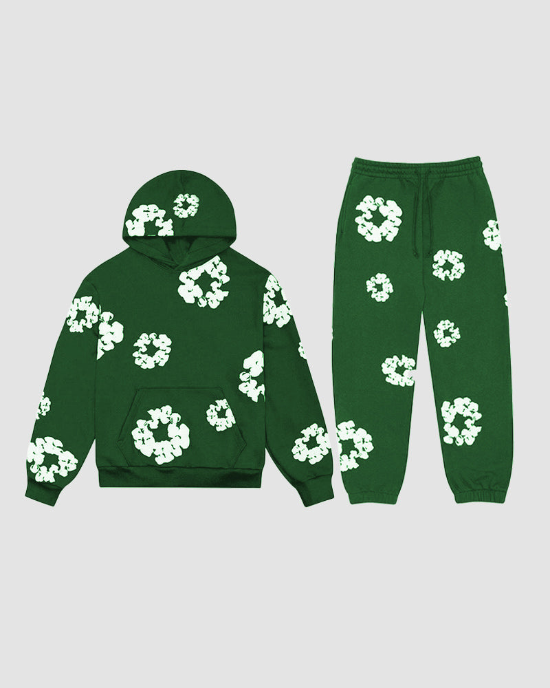 Flower Print Tracksuit Coord Set