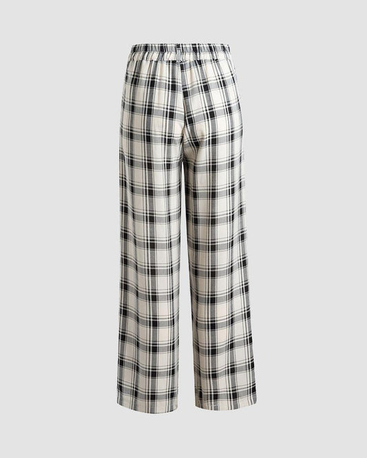 Franklin Plaid Flared Trousers