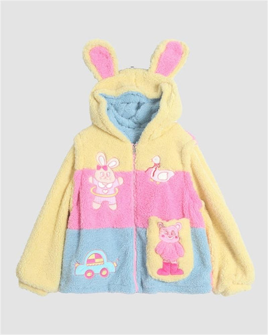 Cute Rabbit Bear Colored Coat