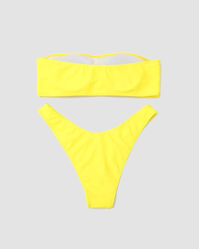 Caution Slippery Bikini Set