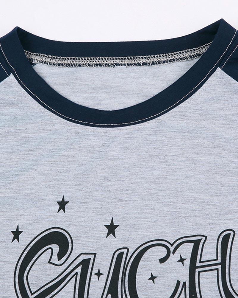 Such Cute Graphic Oversized Raglan T-Shirt