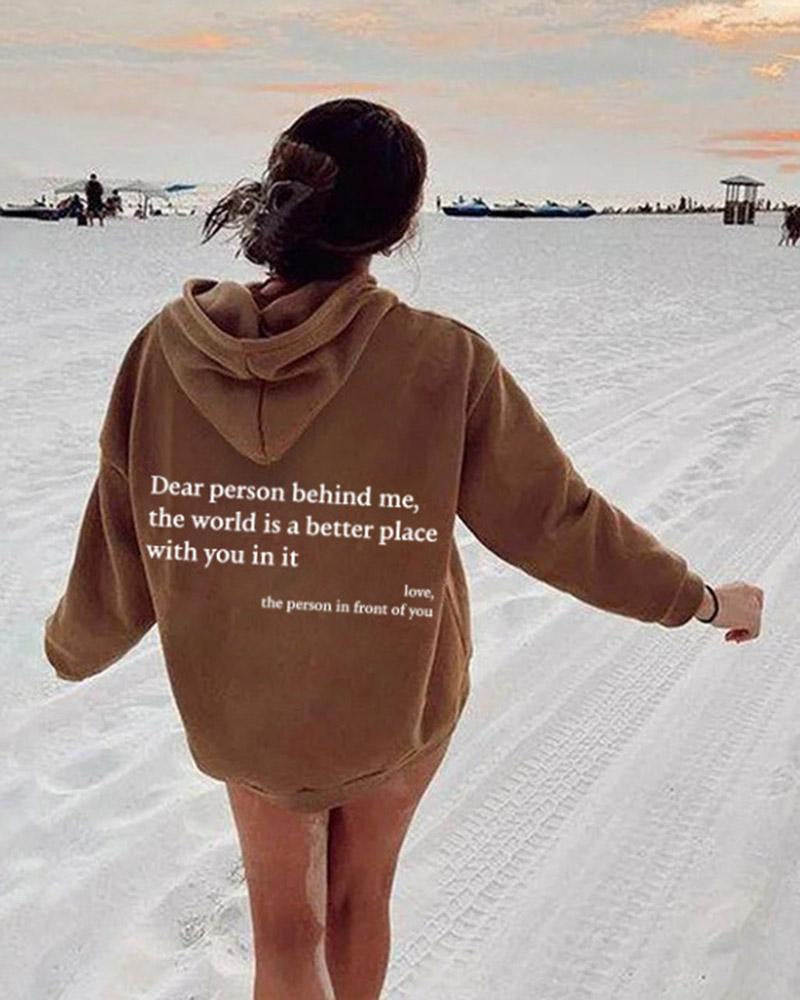 Dear Person Slogan Hoodie