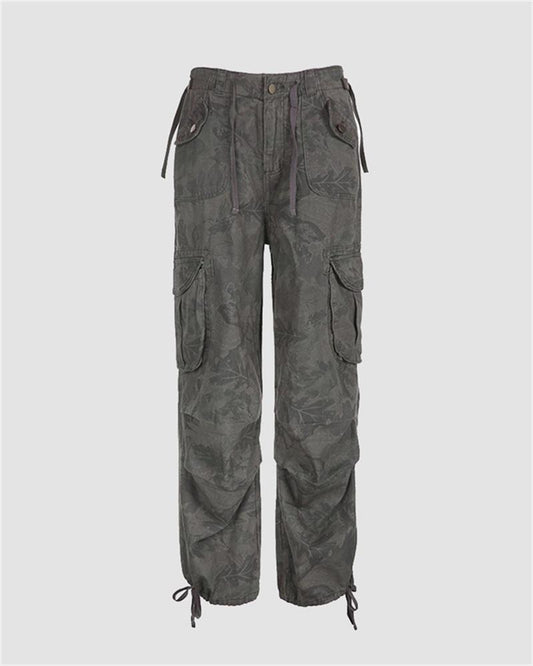 Army Green Long Cargo Pants