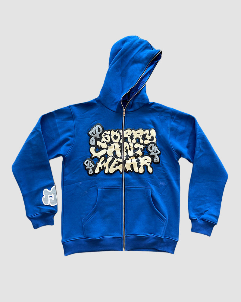 Hip Hop Graffiti Letter Print Hoodie