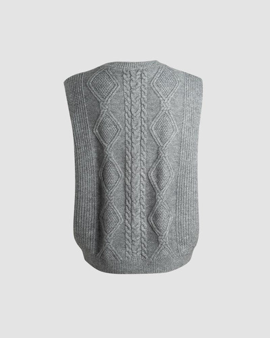 Braeylee Cable Knit Sweater Vest