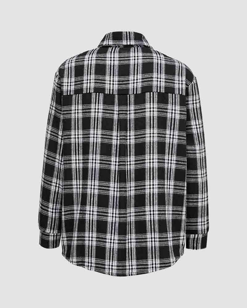 Tunder Easy Oversized Plaid Shirt