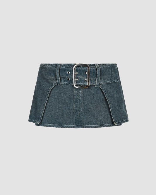 Stellaura Micro Mini Denim Skirt