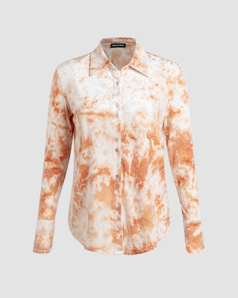 Speckled Frenzy Collared Shirt