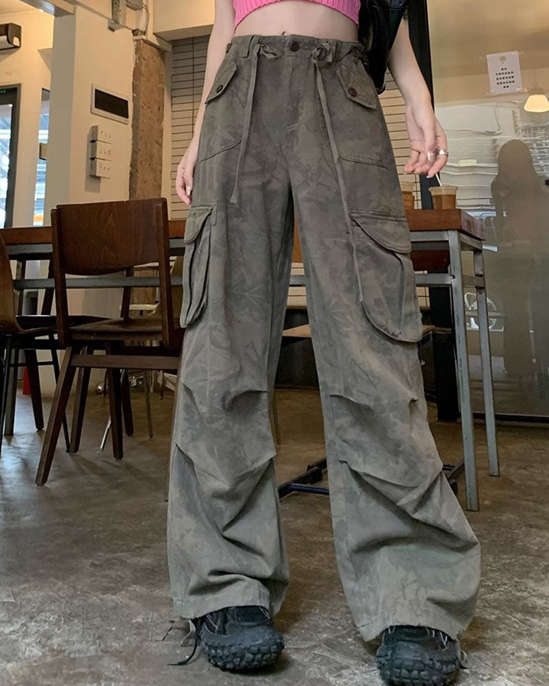 Forest Astral Oversized Cargo Pants