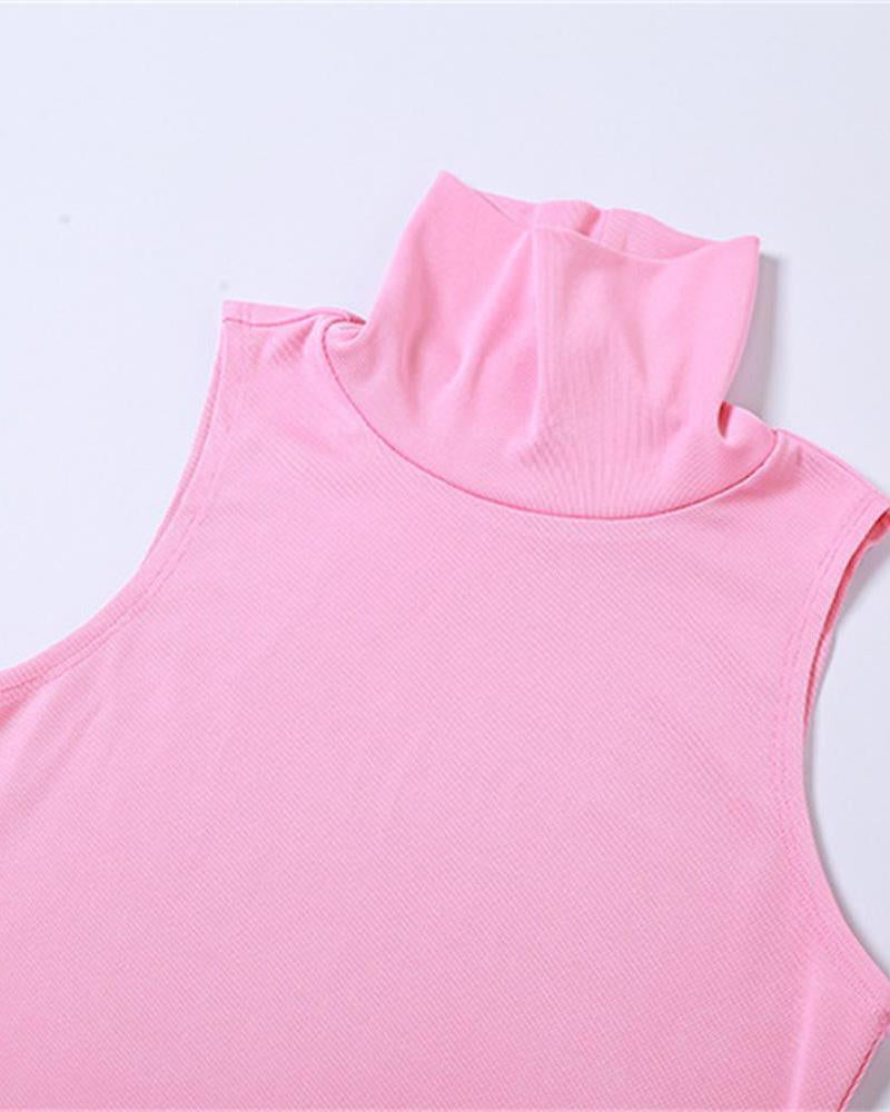 Chic Impulsion High Neck Tank Top