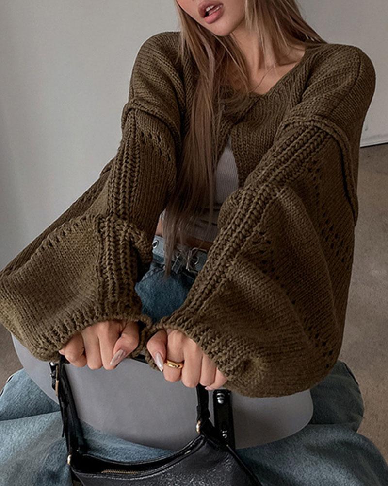 Oversized Sleeves Pullover Sweater