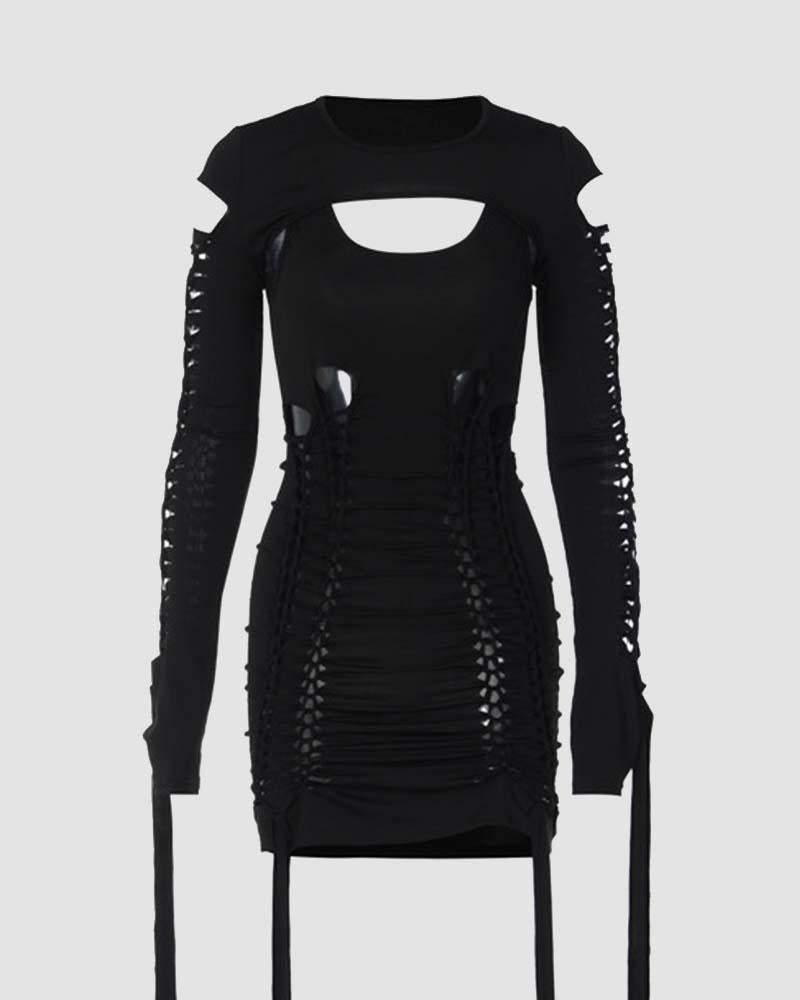 Music Festival Cut Out Bodycon Dress