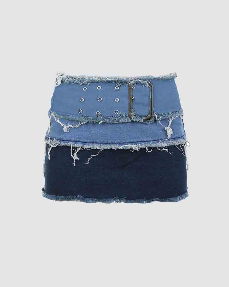 Denimine Preserver Accent Skirt