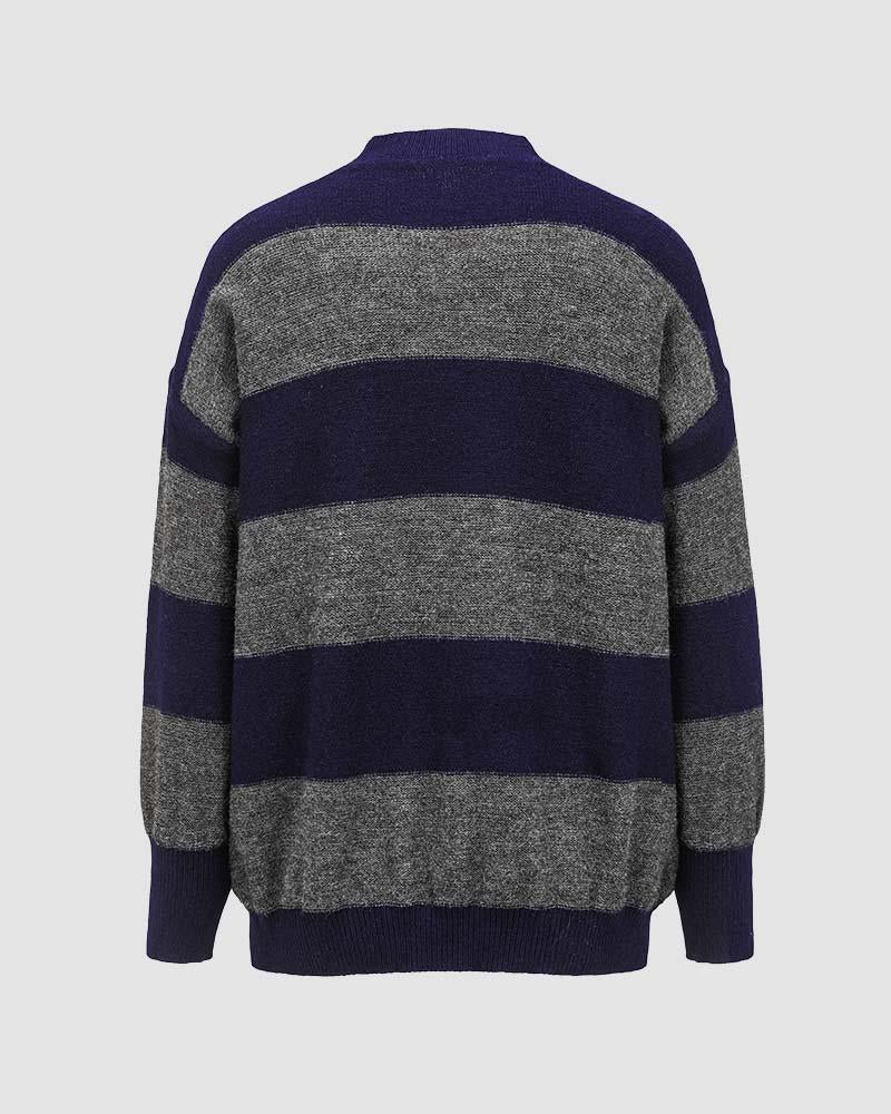 Jacquine Stripe Oversized Jumper