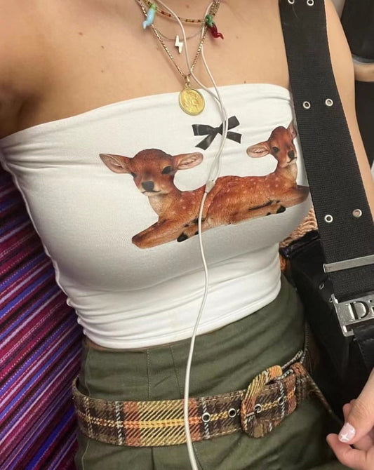 Twin Deer Tube Top