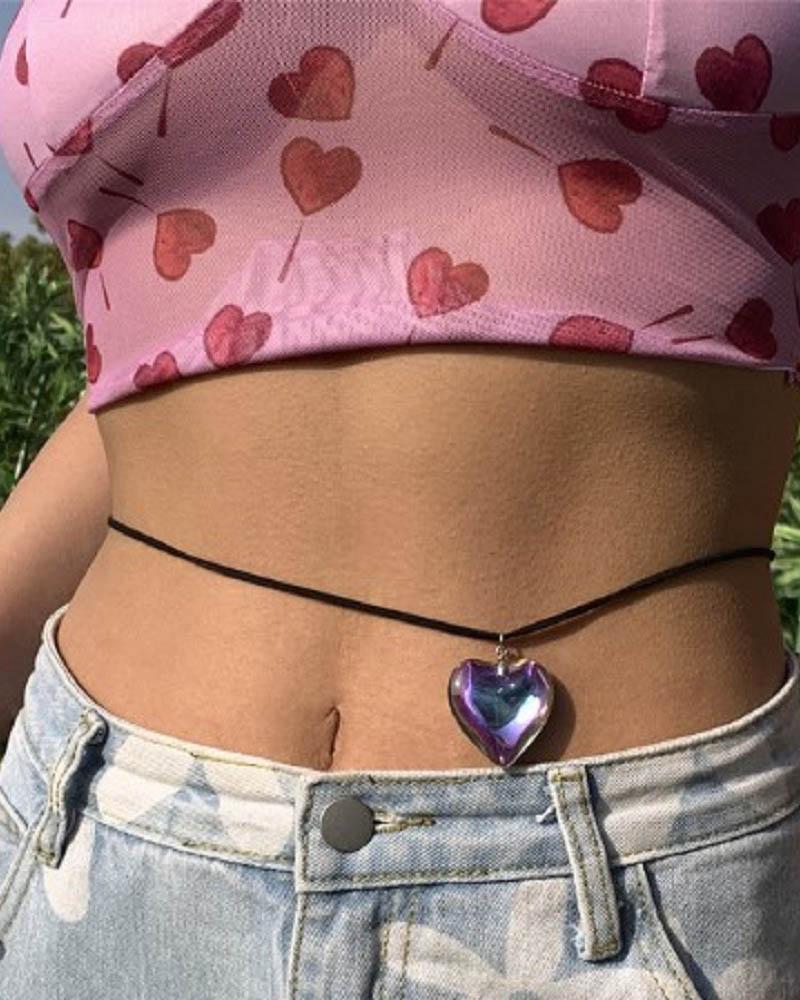 Erenay Heart Pendant Waist Belt