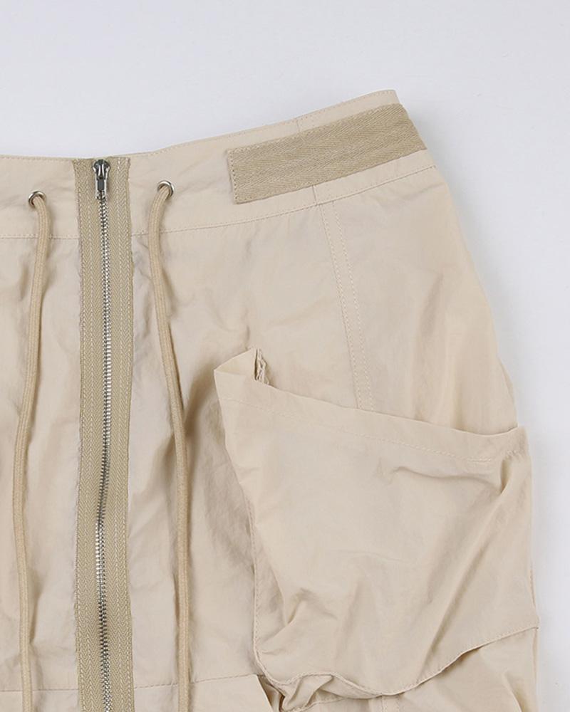 Utility Shoestring Cargo Skirt