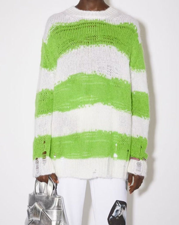 Retro Stripes Oversized Sweater