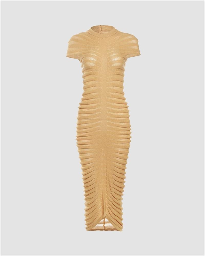 Ruched Bodycon Maxi Dress