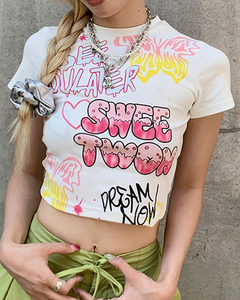 Sweetwon Graphic Graffiti T-Shirt