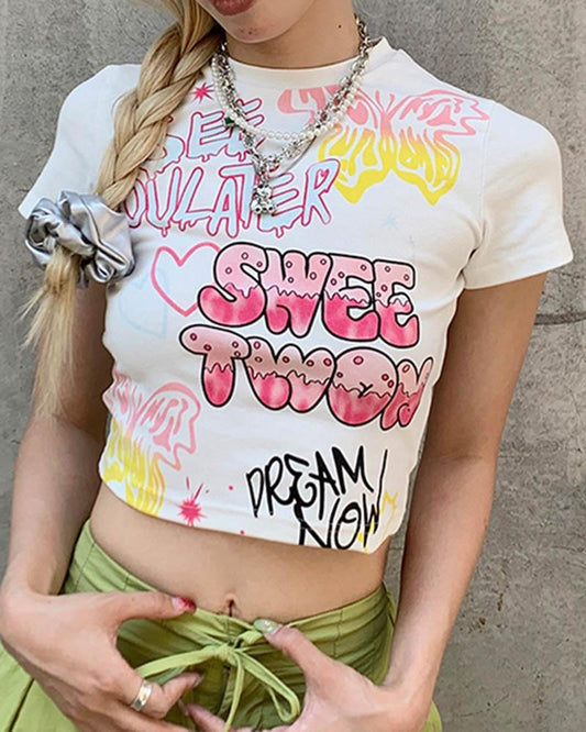 Sweetwon Graphic Graffiti T-Shirt