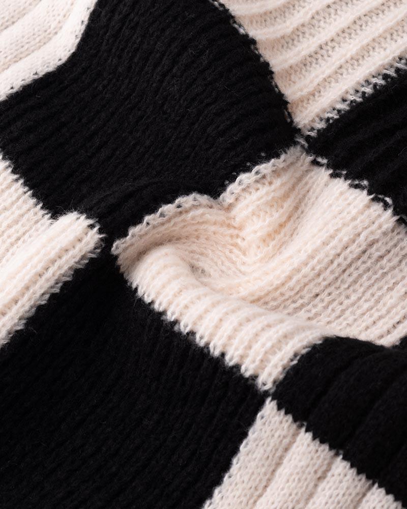 Checkerboard Prism Oversized Jumper