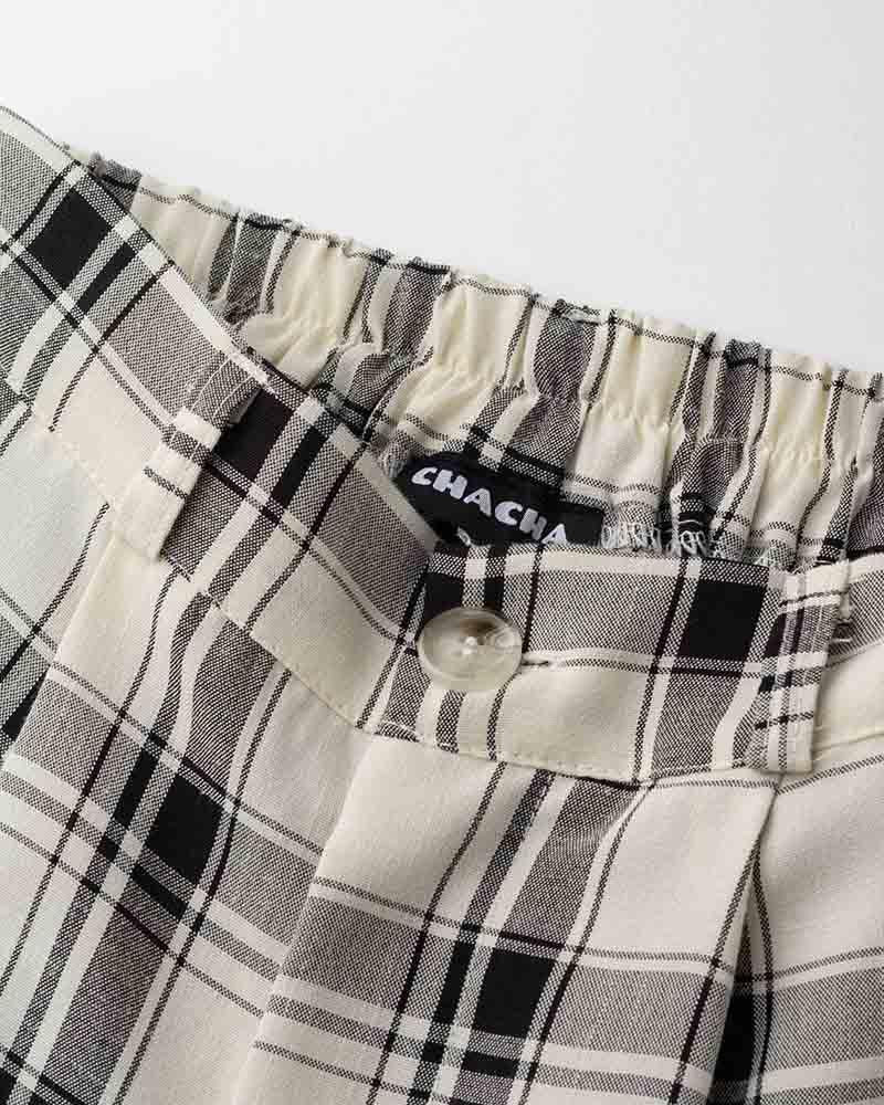 Franklin Plaid Flared Trousers