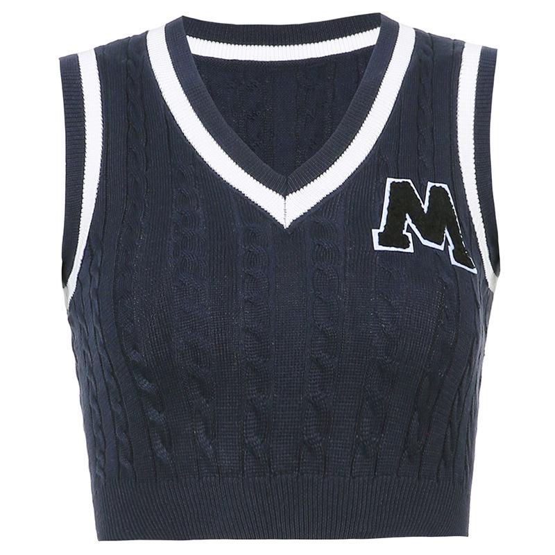 M for Money Cropped Sweater Vest