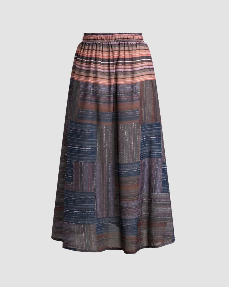 Bohemian Reading Patch Skirt