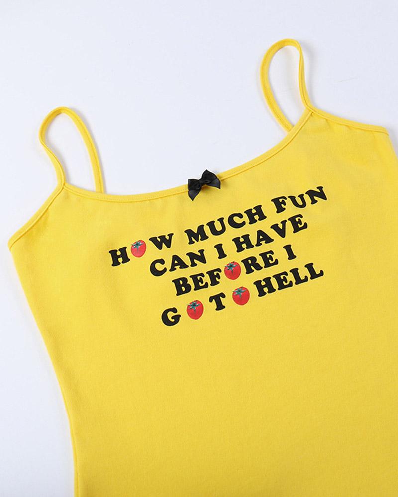 How Much Fun Cropped Cami Top