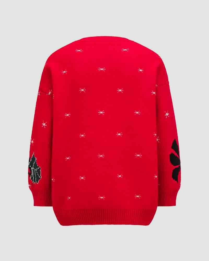 Father Teddymas Graphic Sweater