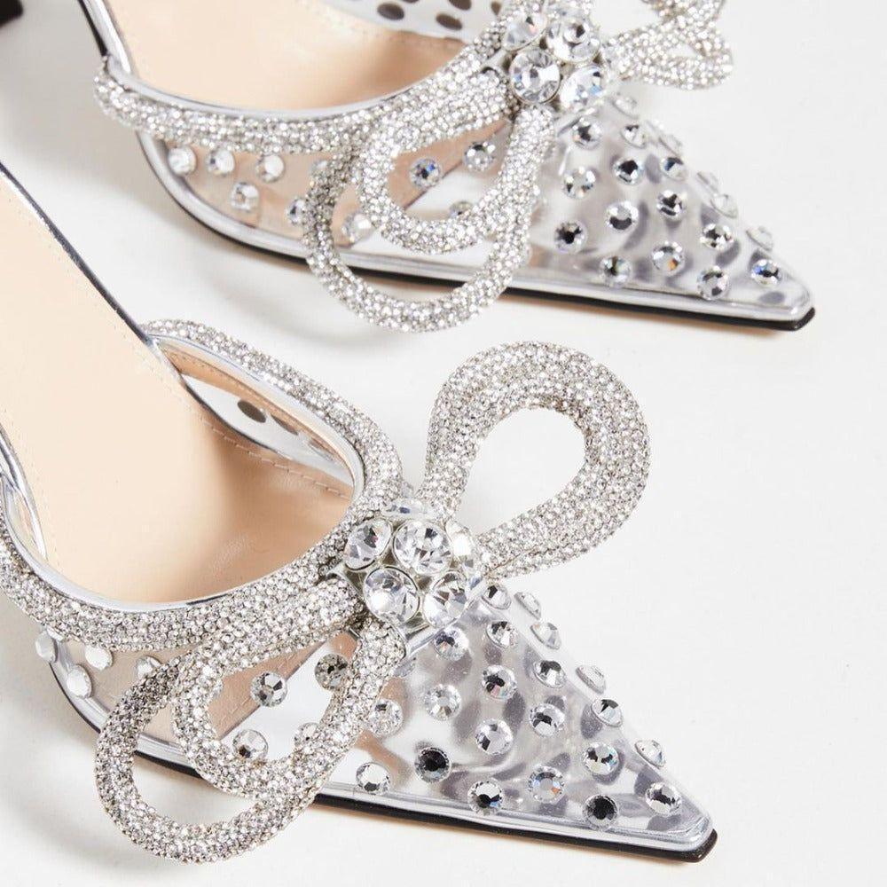 Showstopper Double Bow Crystal Embellished Heels