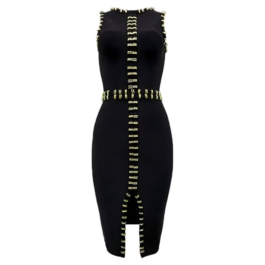 The Gemma Studded Split-Front Dress - Multiple Colors