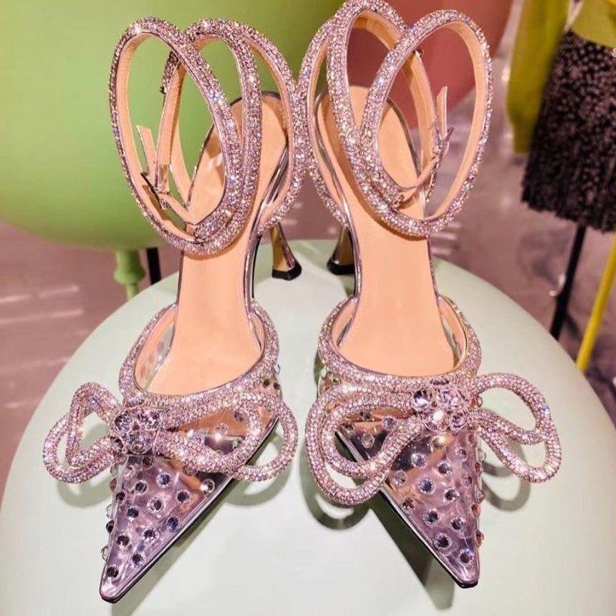 Crush Wrap Around Diamond Bow Heels