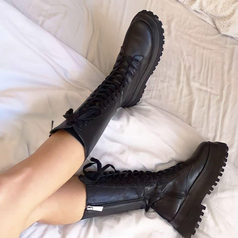 Denise Lace Up Chunky Platform Boots