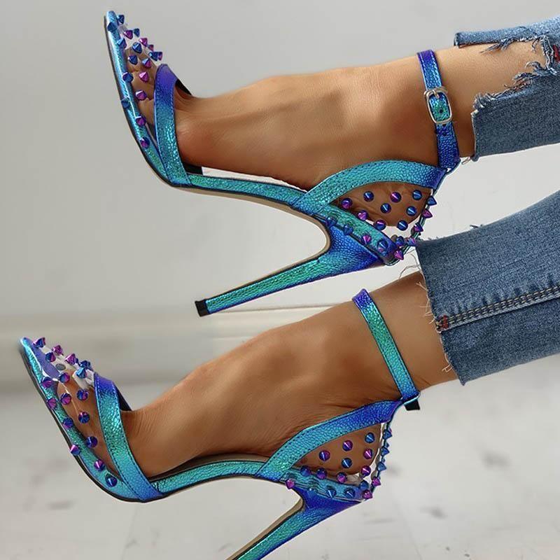 Lagoon Ankle Strap Spike Heels