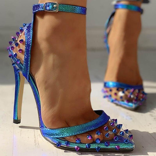 Lagoon Ankle Strap Spike Heels