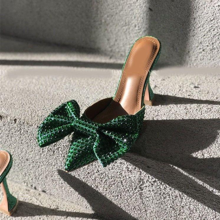 Stefanie Oversized Diamond Bow Heels