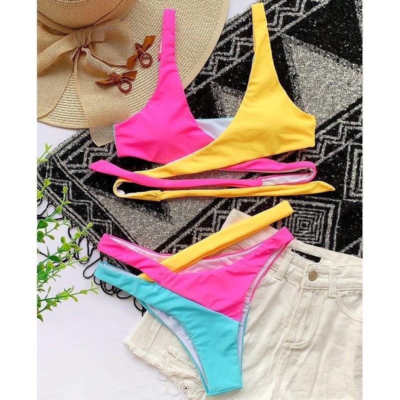 Butterfly Effect Cut-Out Wrap Bikini