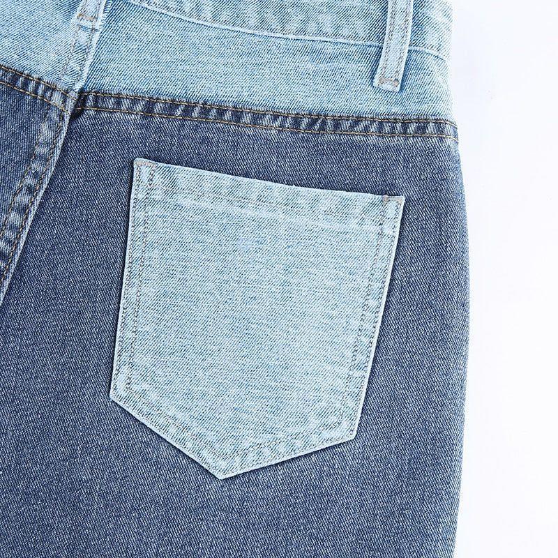 Amanda Patchwork High-Waisted Jeans